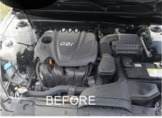 Engine bay before detailing