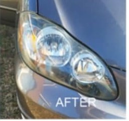 Headlight restoration after detailing by Gifted Hands