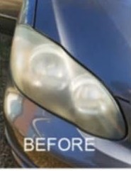 Headlight restoration before detailing