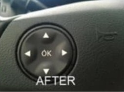 Steering wheel controls after detailing by Gifted Hands